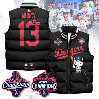 Los Angeles Dodgers Meow KT Edition Unisex Puffer Vest - Printed-NQD