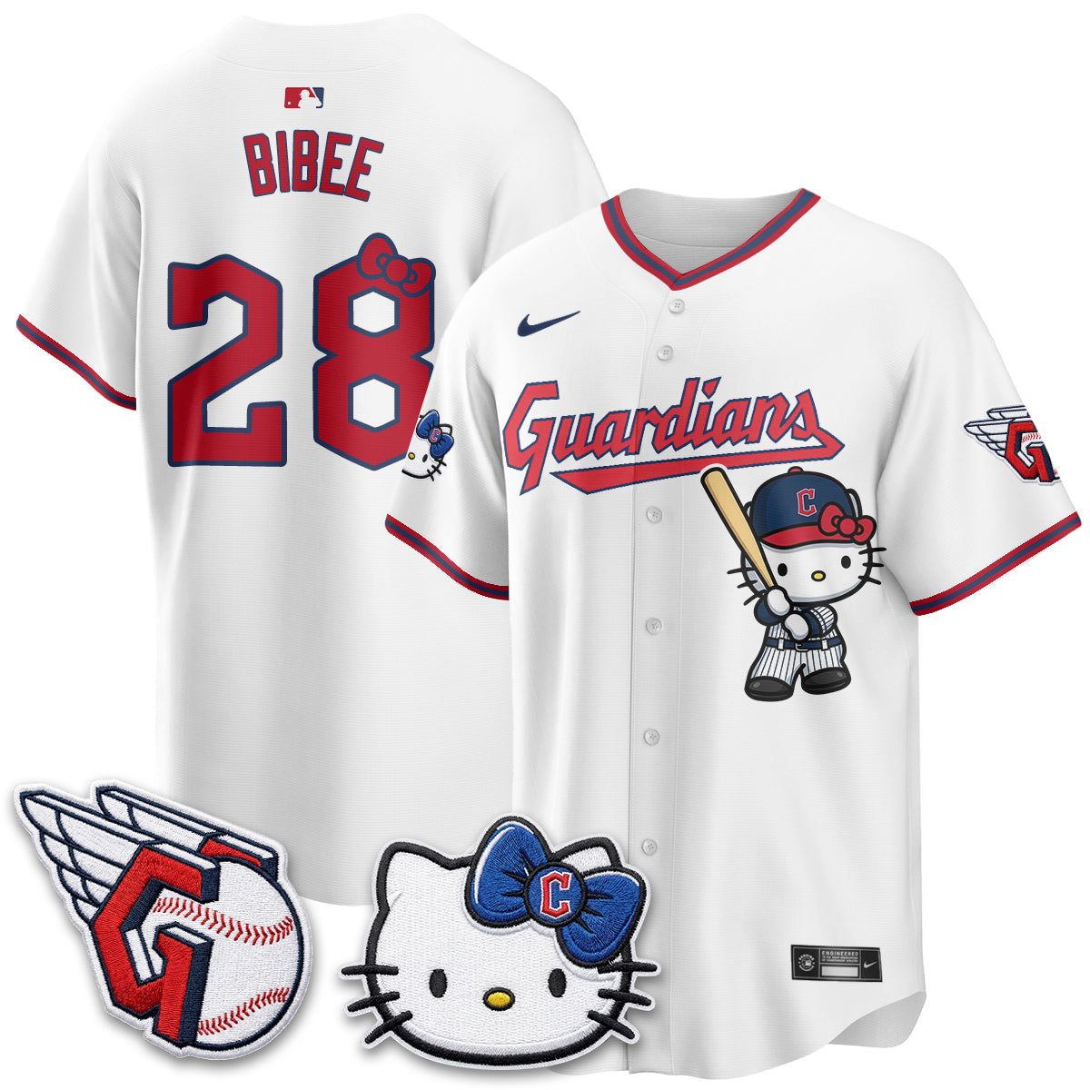 Cleveland Guardians x Meow KT Vapor Jersey - Stitched-NQD