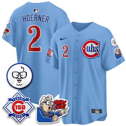 CHC 150th Anniversary Harry Caray Holy Cow Vapor Premier Limited Jersey - All Stitched V2