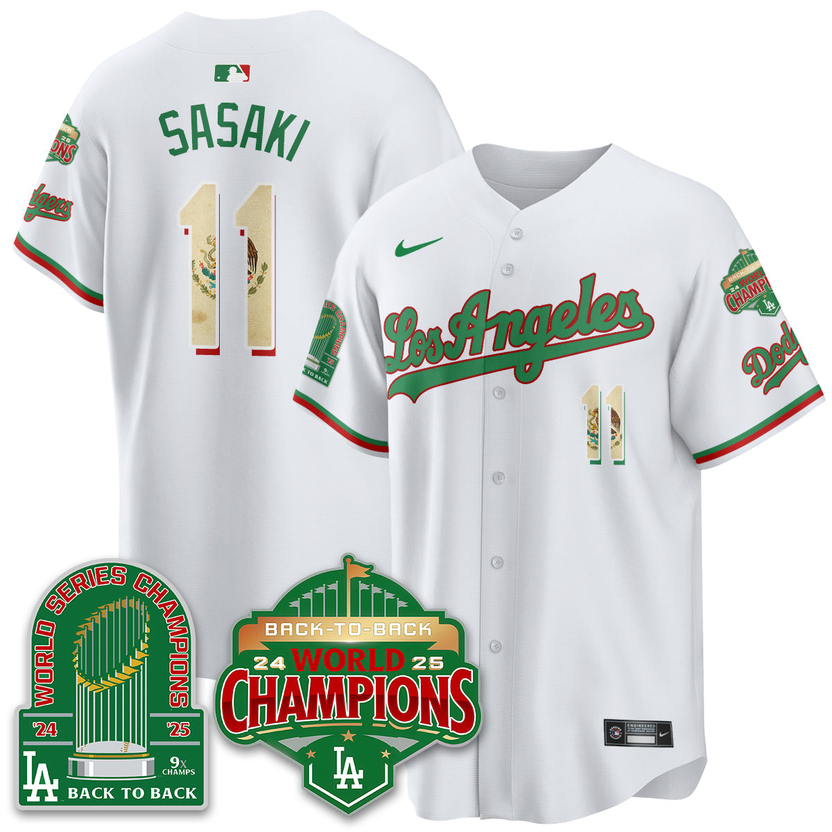 LAD Mexico Vapor Limited Jersey - 9x & B2B Champs - All Stitched