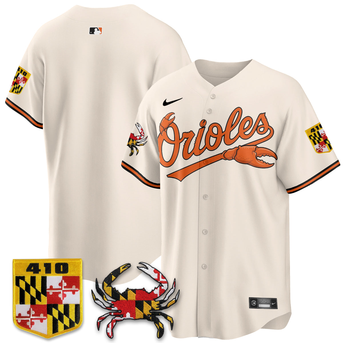 Baltimore Orioles Crab x Maryland Vapor Limited Jersey - Stitched-NQD