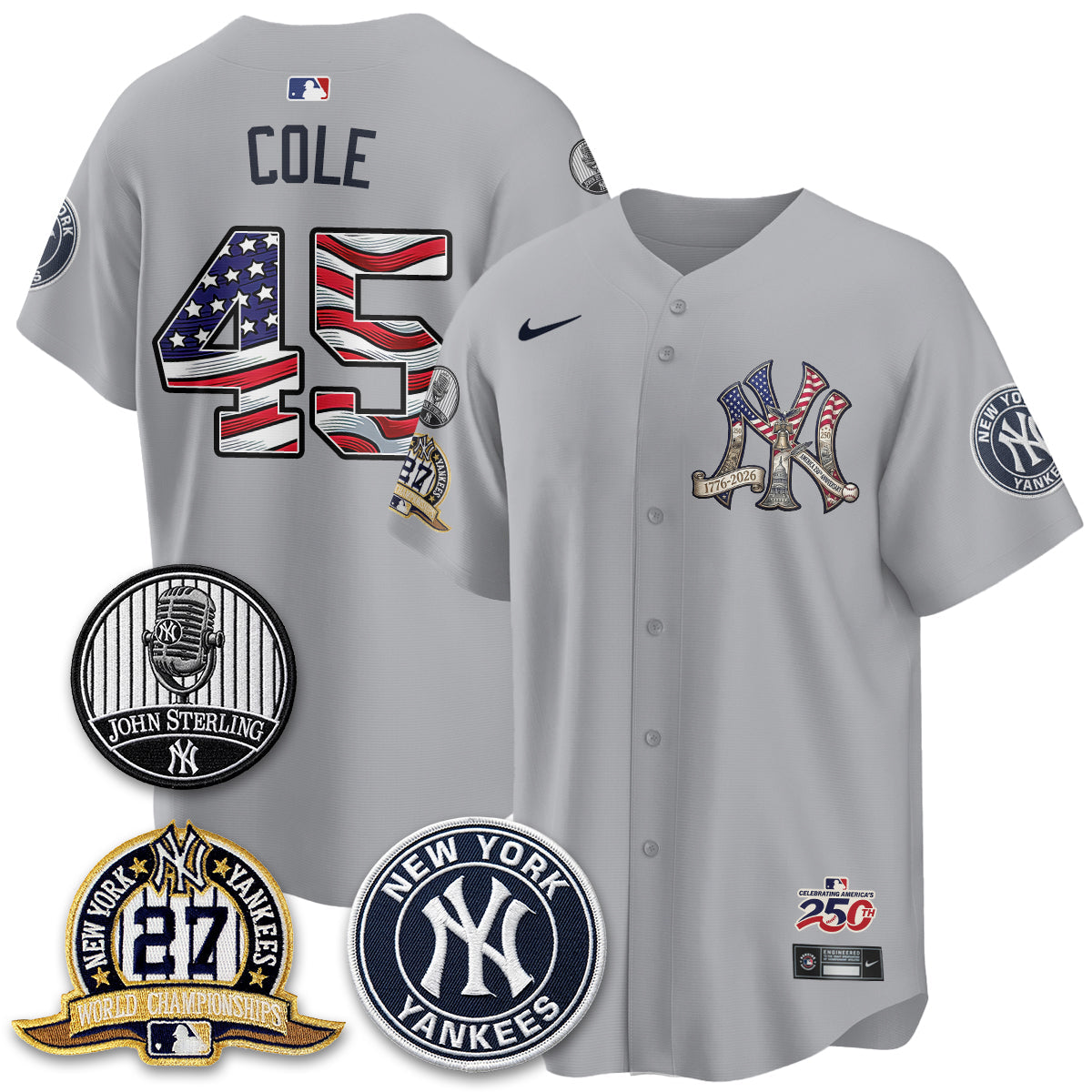 NYY Independence Day USA Vapor Limited Jersey - Stitched-NQD