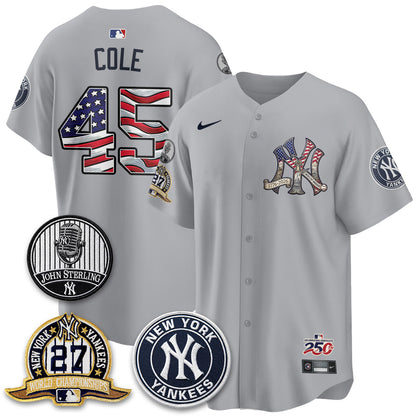 NYY Independence Day USA Vapor Limited Jersey - Stitched-NQD
