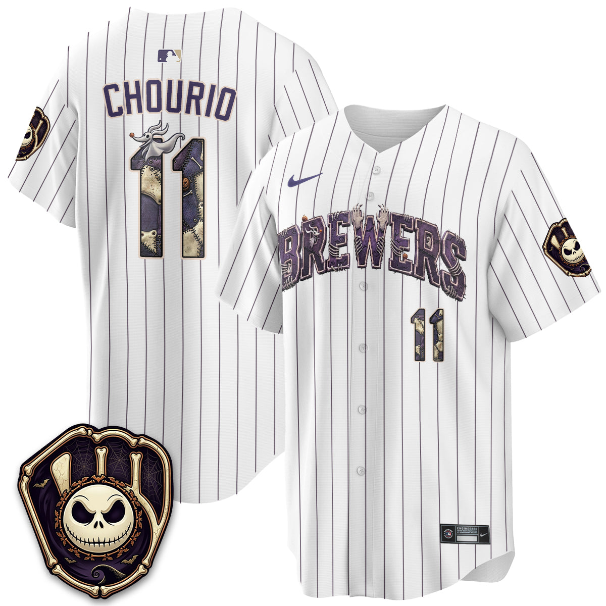 Milwaukee Brewers Nightmare Edition Vapor Jersey - Printed-NQD