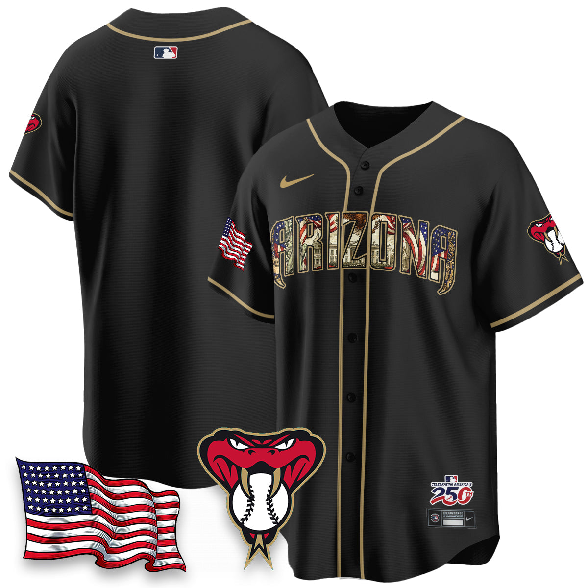 ARI 2026 Independence Day USA Vapor Limited Jersey - Stitched-NQD