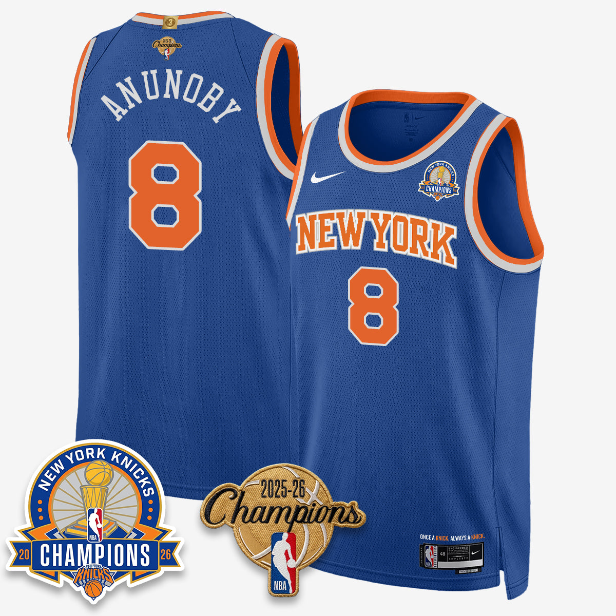 New York Knicks 2026 Basketball Champions Special Edition Vapor Jersey V2- Stitched