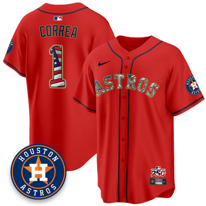 HOU 2026 Independence Day USA Vapor Limited Jersey - Stitched-NQD