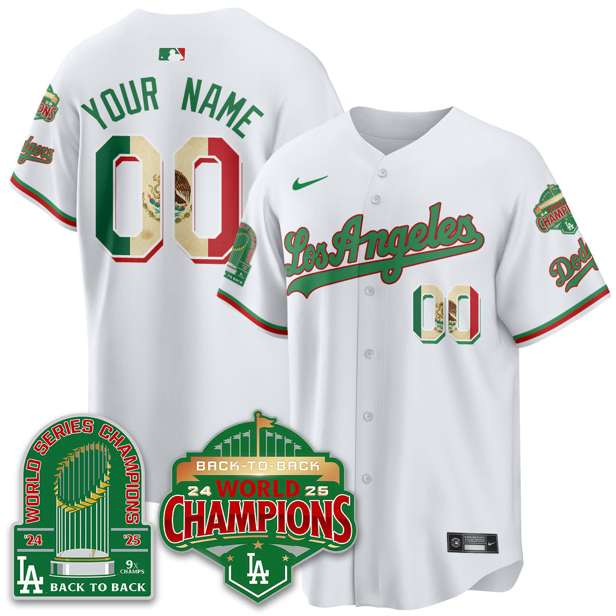 CUSTOM LAD Mexico Vapor Limited Jersey - 9x & B2B Champs - Stitched-NQD