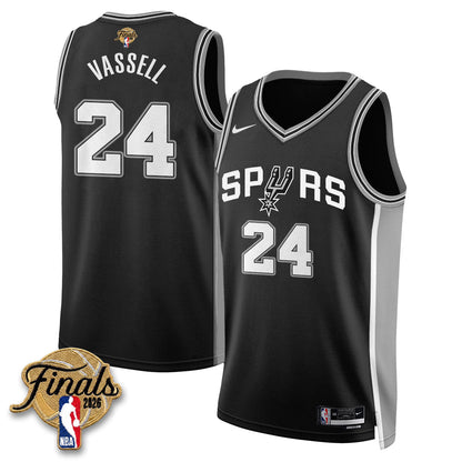 SAS 2026 NBA Western Conference Champions Vapor Jersey V2- Stitched-NQD