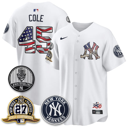 NYY Independence Day USA Vapor Limited Jersey - Stitched-NQD