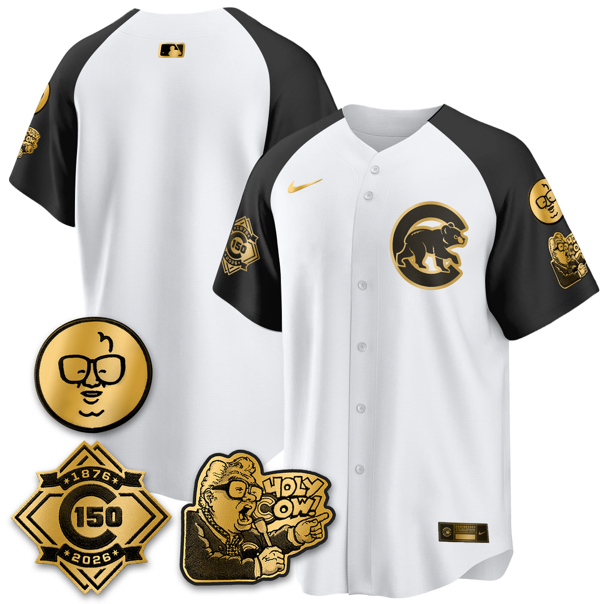 CHC 150th Anniversary Harry Caray Holy Cow Vapor Premier Limited Jersey - All Stitched V3