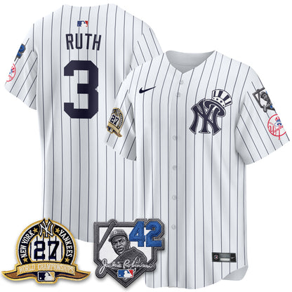 NYY 2026 Jackie Robinson Day Vapor Limited Gold Edition Jersey - All Stitched - V2-NQD