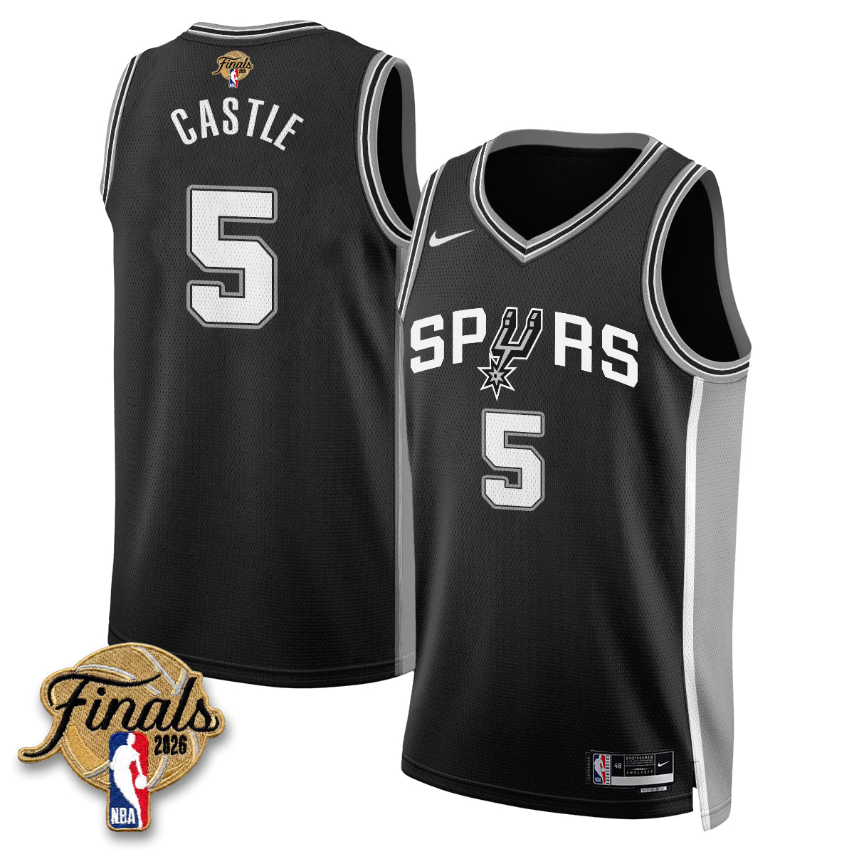 SAS 2026 NBA Western Conference Champions Vapor Jersey V2- Stitched-NQD