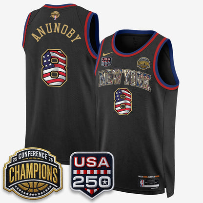 NYK 2026 NBA Eastern Conference Champions x Fourth of July Vapor Jersey - Stitched-NQD