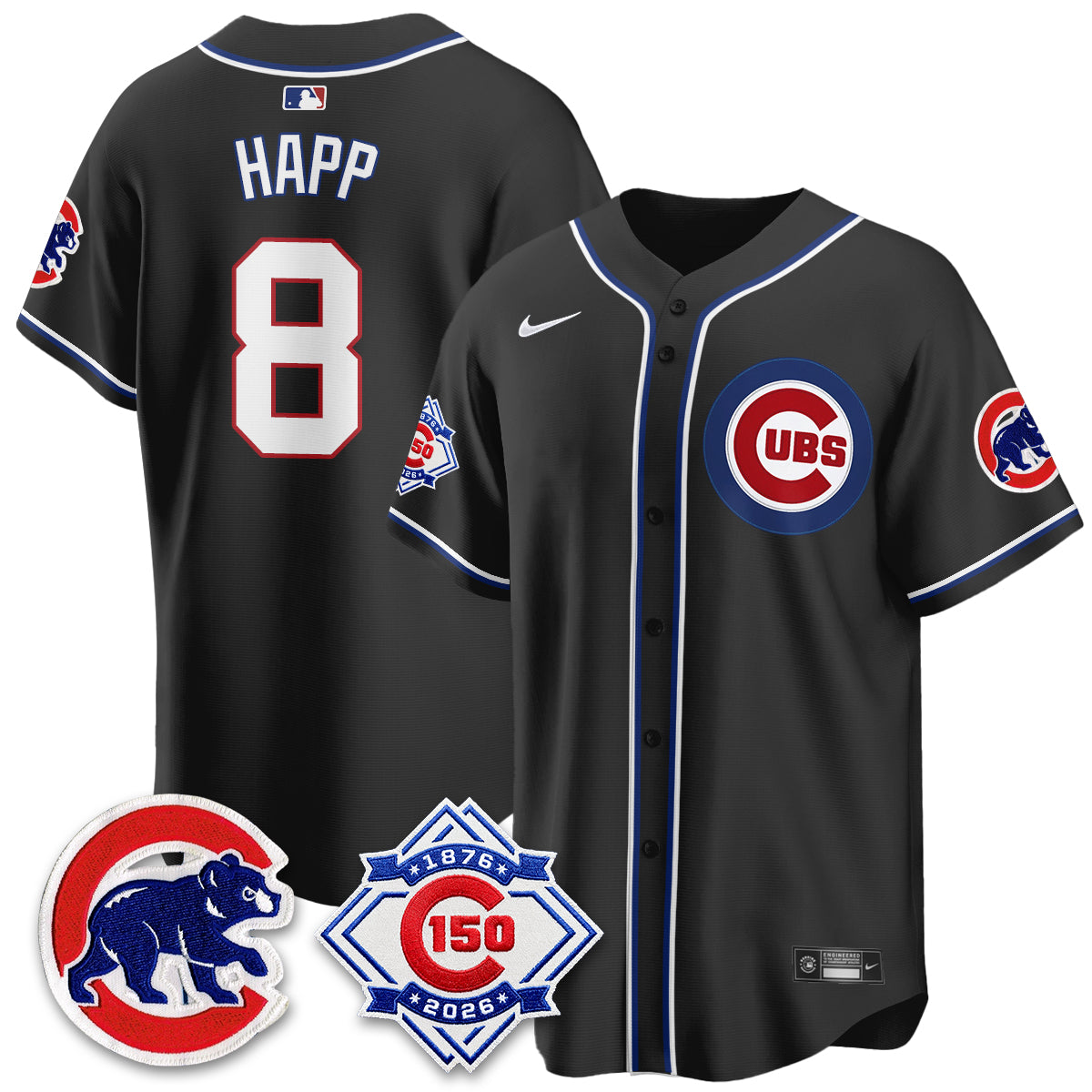 CHC 150th Anniversary Black Out Style Vapor Premier Limited Jersey - Stitched-NQD