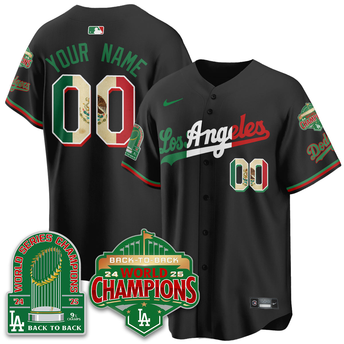 CUSTOM LAD Mexico Vapor Limited Jersey - 9x & B2B Champs - Stitched-NQD