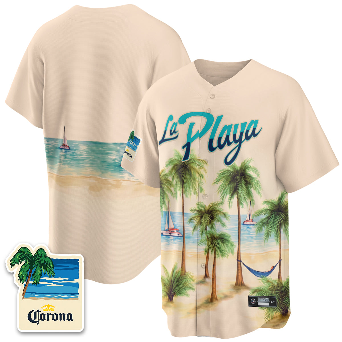 Houston Astros Beach Connect "La Playa" Edition Vapor Jersey- Patch Stitched