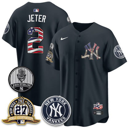 NYY Independence Day USA Vapor Limited Jersey - Stitched-NQD