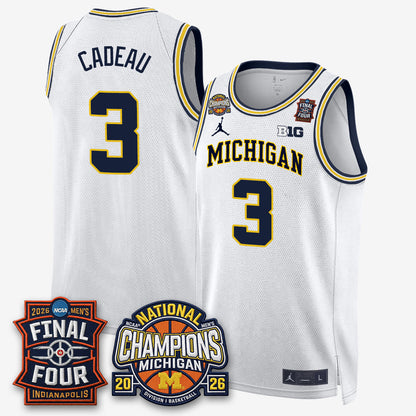 MICH Basketball National Champions Big Text Limited Vapor Jersey - Stitched-NQD