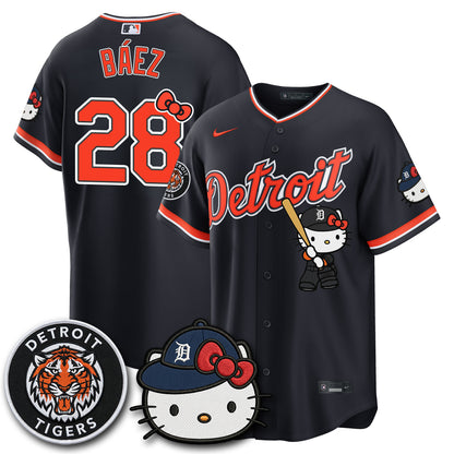 Detroit Tigers x Meow KT Edition Vapor Limited Jersey - Stitched-NQD