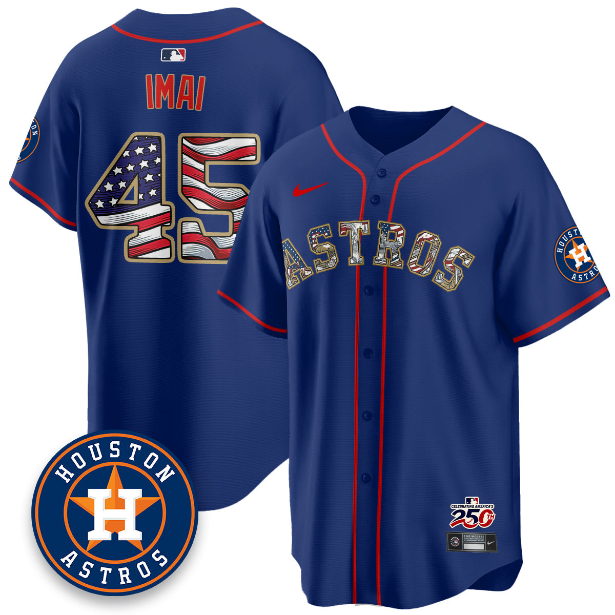 HOU 2026 Independence Day USA Vapor Limited Jersey - Stitched-NQD