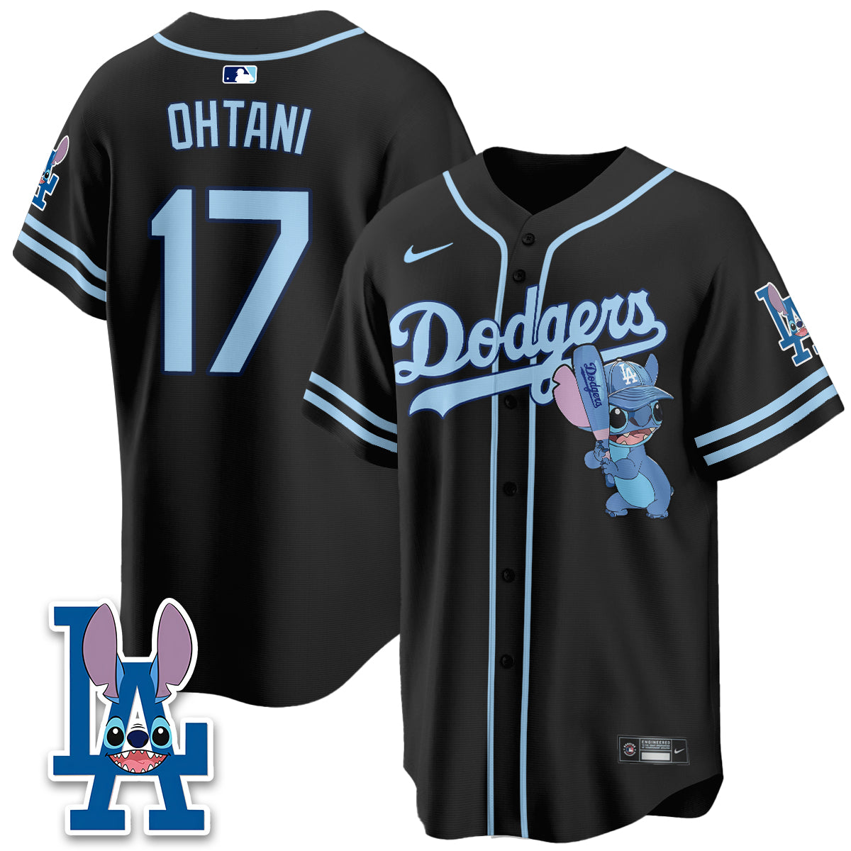 Los Angeles Dodgers x Blue Alien Edition Vapor Jersey - Stitched