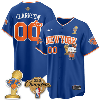 New York Knicks 2026 NBA Champions x Meow Kitty Vapor Jersey - Stitched