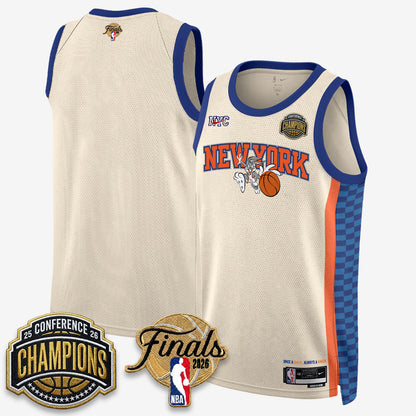 NYK 2026 NBA Eastern Conference Champions x Looney Tunes Vapor Jersey V2- Stitched-NQD