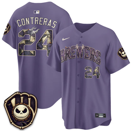 Milwaukee Brewers Nightmare Edition Vapor Jersey - Printed-NQD