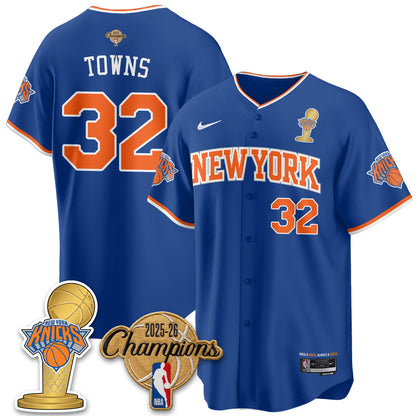 NYK 2026 NBA Champions Vapor Jersey - Stitched-NQD