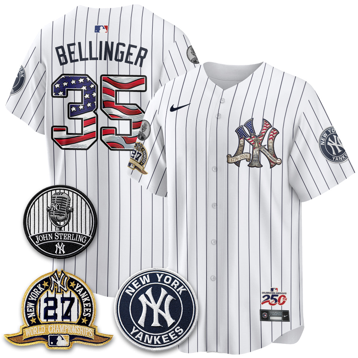 NYY Independence Day USA Vapor Limited Jersey - Stitched-NQD