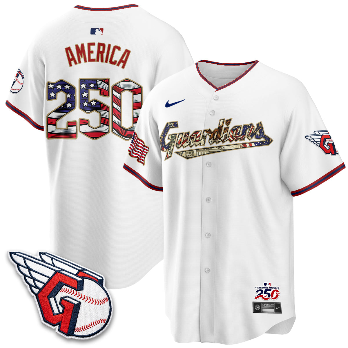 CLE 2026 Independence Day USA Vapor Jersey - Stitched-NQD