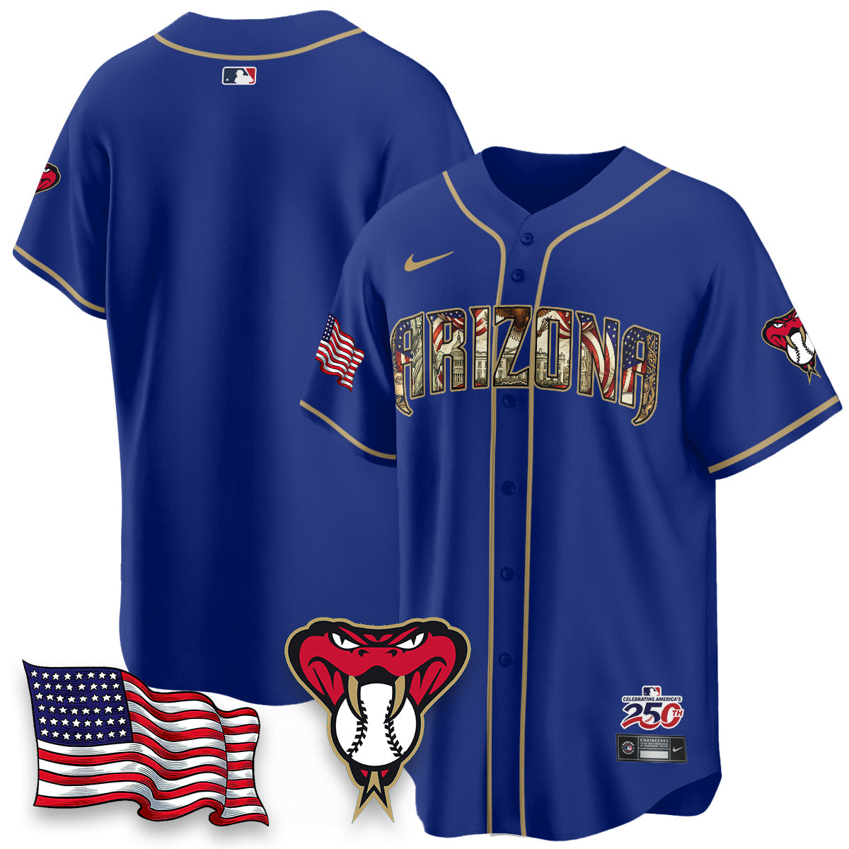 ARI 2026 Independence Day USA Vapor Limited Jersey - Stitched-NQD