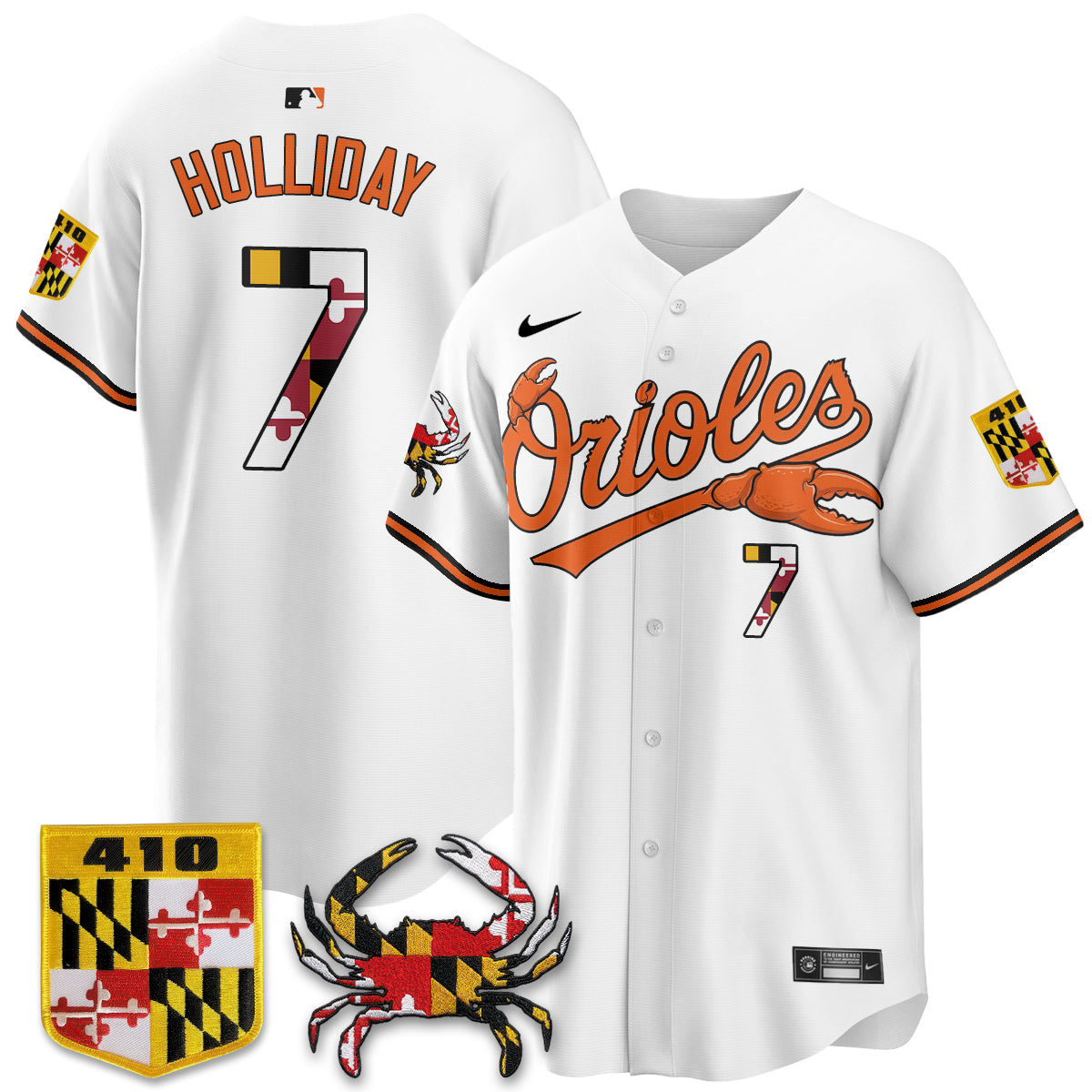 Baltimore Orioles Crab x Maryland Vapor Limited Jersey - Stitched-NQD