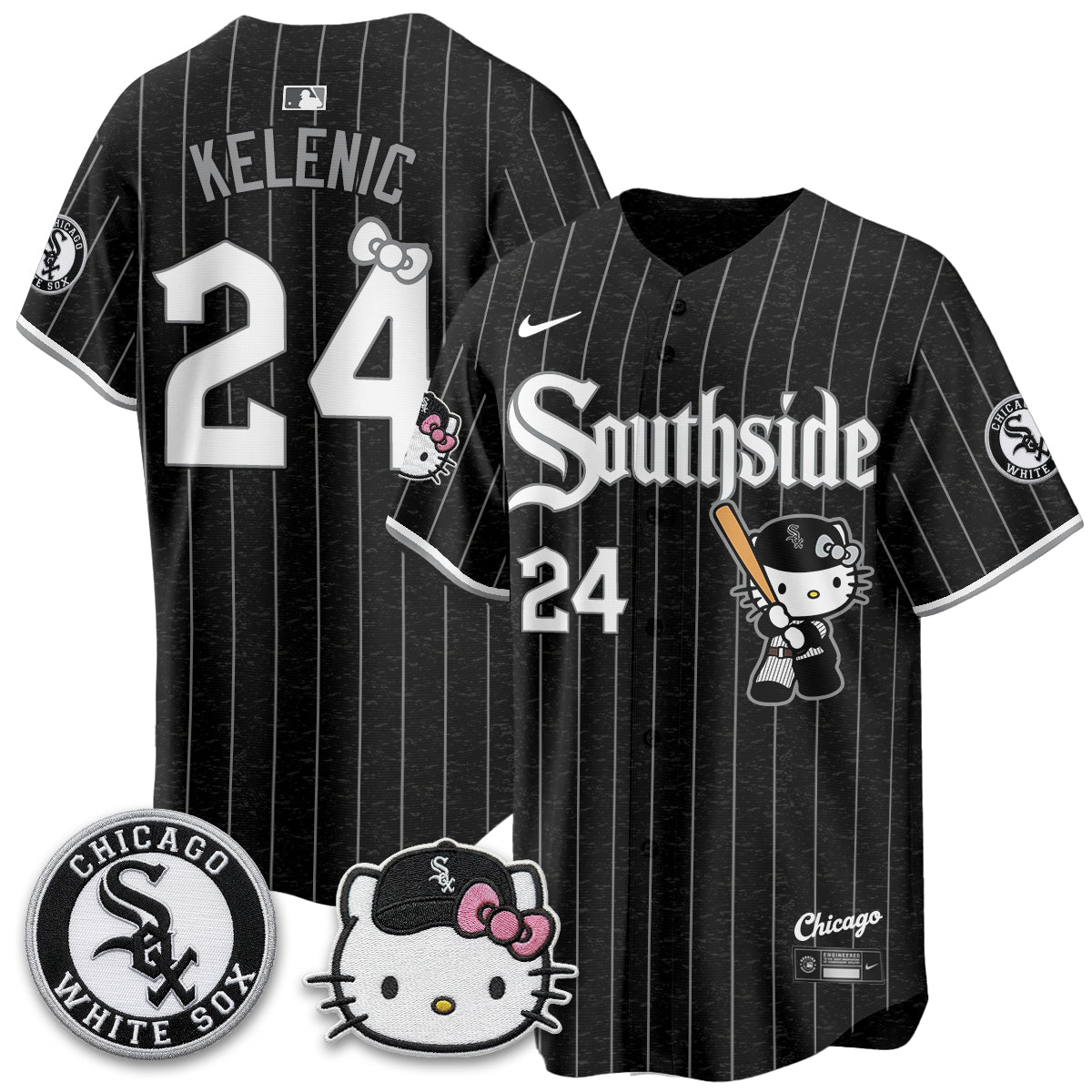 Chicago White Sox x Meow KT Vapor Jersey - Stitched-NQD