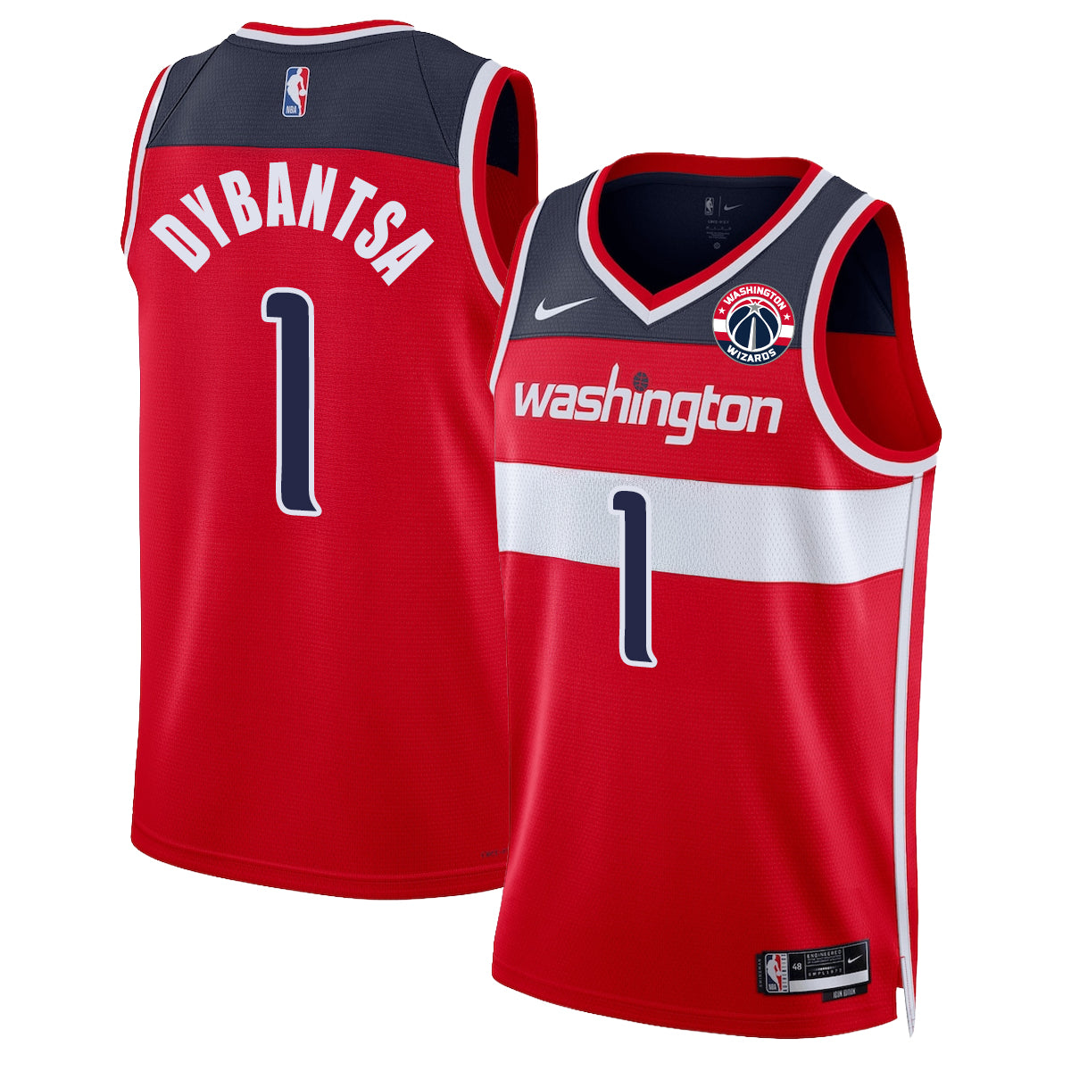 WAS 2026 Basketball Draft Pick #1 Vapor Jersey - Stitched