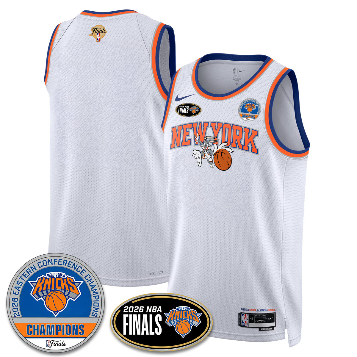 NYK 2026 NBA Eastern Conference Champions x Bunny Vapor Jersey - Stitched-NQD