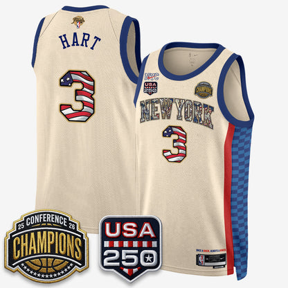 NYK 2026 NBA Eastern Conference Champions x Fourth of July Vapor Jersey - Stitched-NQD