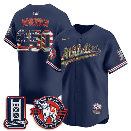 OAK  2026 Independence Day USA Vapor Jersey - Stitched-NQD