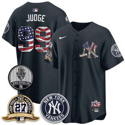 NYY Independence Day USA Vapor Limited Jersey - Stitched-NQD