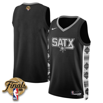SAS 2026 NBA Western Conference Champions Vapor Jersey V2- Stitched-NQD