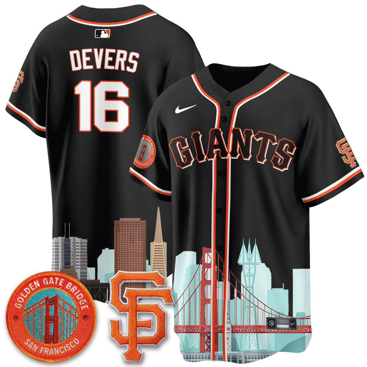 San Francisco Giants SF City Edition Vapor Jersey - Stitched