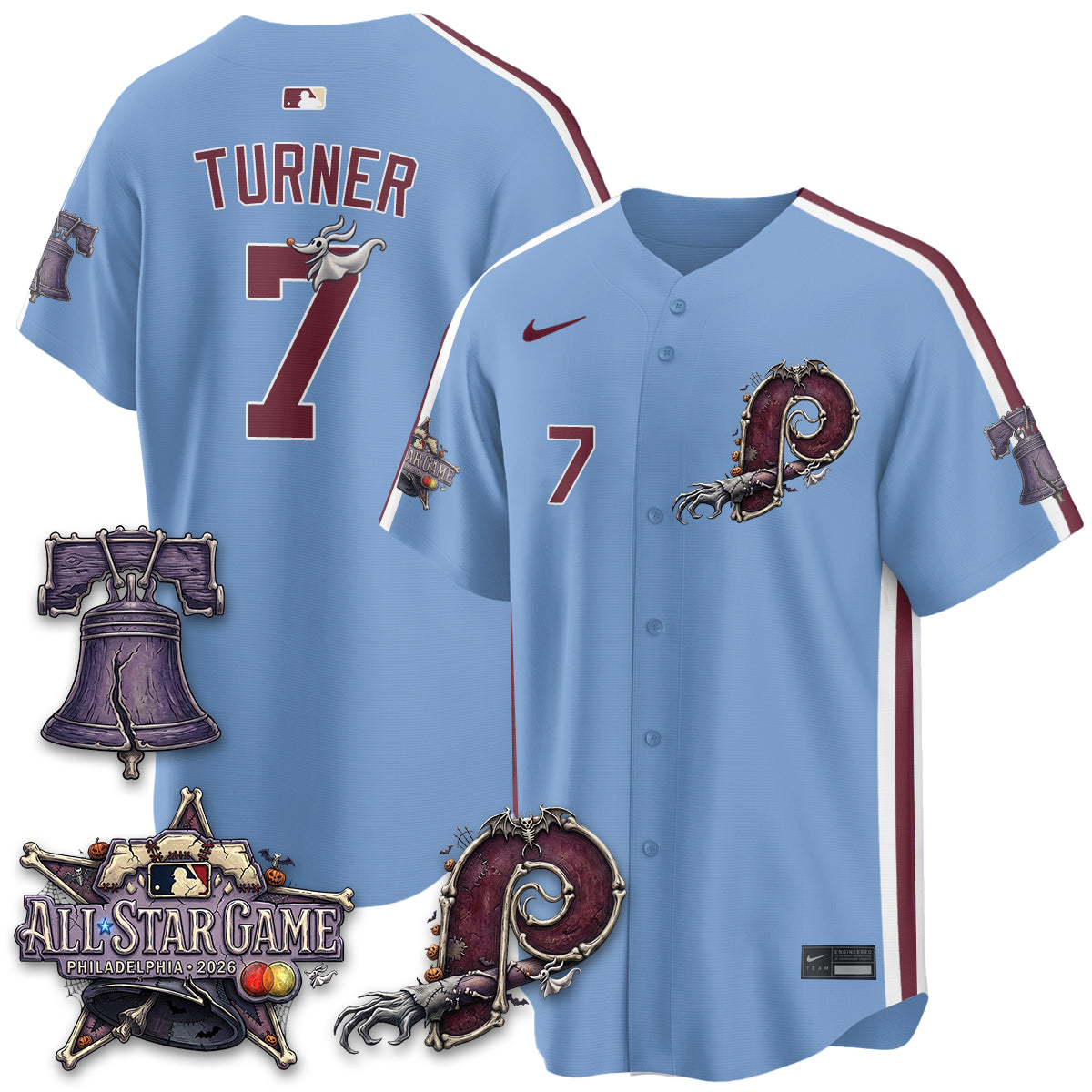 Philadelphia Phillies Nightmare Edition Vapor Jersey - Printed