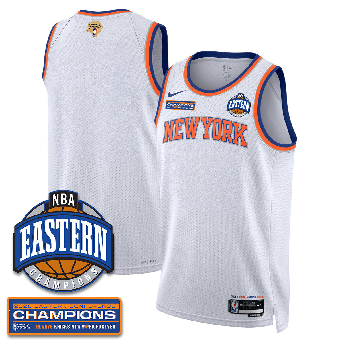 NYK 2026 NBA Eastern Conference Champions Vapor Jersey - Stitched-NQD