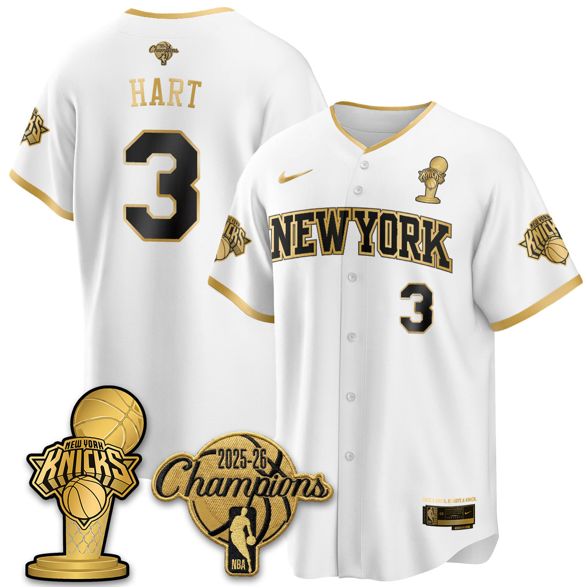 NYK 2026 NBA Champions Vapor Jersey - Stitched-NQD