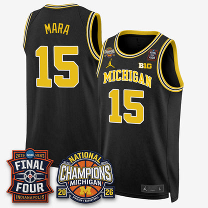 MICH Basketball National Champions Big Text Limited Vapor Jersey - Stitched-NQD