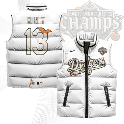 Los Angeles Dodgers Halloween 2026 Unisex Puffer Vest - Printed-NQD