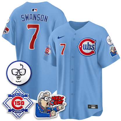 CHC 150th Anniversary Harry Caray Holy Cow Vapor Premier Limited Jersey - All Stitched V2