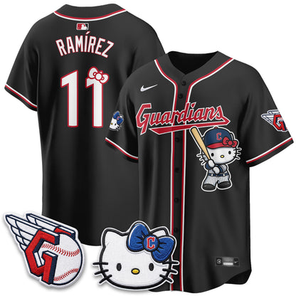 Cleveland Guardians x Meow KT Vapor Jersey - Stitched-NQD