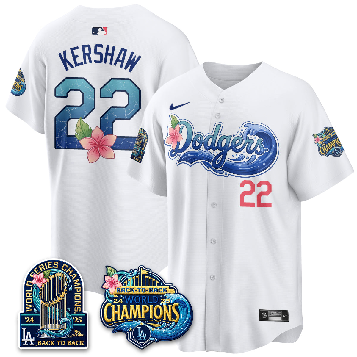LAD Blue Aloha Paradise Jersey Vapor Limited Jersey - All Stitched
